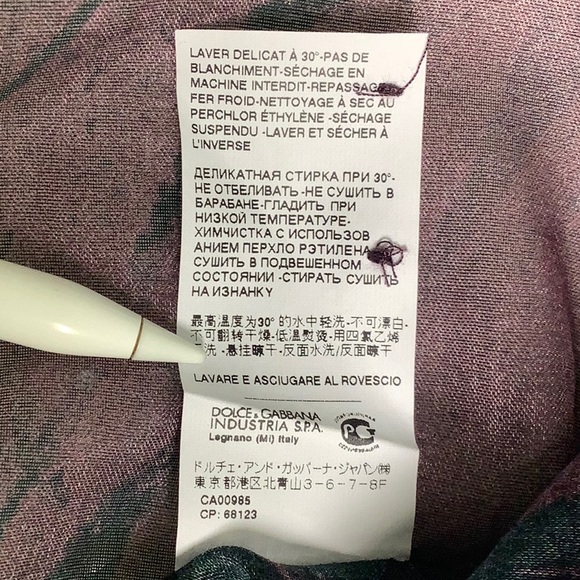 Dolce & Gabbana Gold Dark Dye Sheer Italian Button down dress shirt size 17 NWOT - Picture 11 of 16